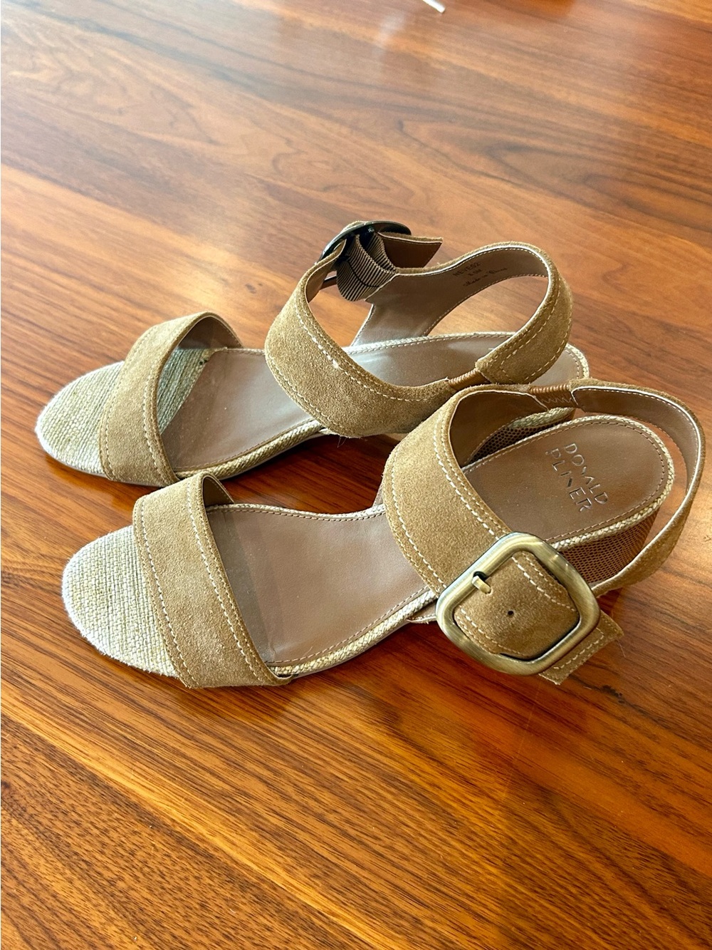 Donald J. Pliner Neve Tan Suede Buckle Sandals